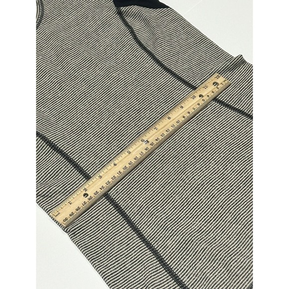 Lululemon Star Runner Short Sleeve Tonka Stripe Heathered Black Sz. 4 - Picture 4 of 6